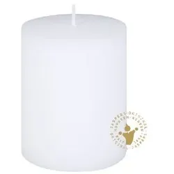 Boutique Stumpenkerze durchgefärbt Weiß Ø 80 x 200 mm, 1 Stück, Premium Kerzen von Jaspers Kerzen