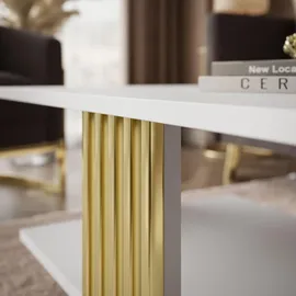 lookway SAPHIRA Gold Holzwerkstoff 100 x 40 x 100 cm