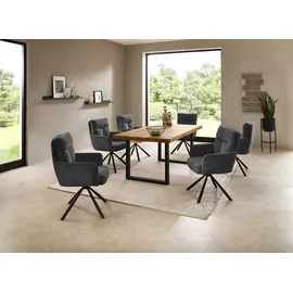 Stolkom »Sofia« (Set) 2 Stk.180 grad drehbar mit Auto-Return, Federkern im Sitz, grau