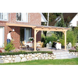 Skanholz Terrassendach Ravenna, BxT: 434×350 cm, Bedachung Doppelstegplatten, 434 cm Breite, verschiedene Tiefen beige 434 cm x 350 cm