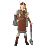 amscan 9916894 Mädchen Welttag des Buches Wikinger Kriegerkönigin Kinderkostüm (Alter 4-6 Jahre)