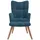 vidaXL Relaxsessel mit Hocker Samt 70 x 70 x 90 cm Blau