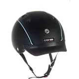 Casco Kinder Reithelm Choice Turnier schwarz S (52-56cm) + MyStyle Wechselstreifen hellblau Reflex Größe 0