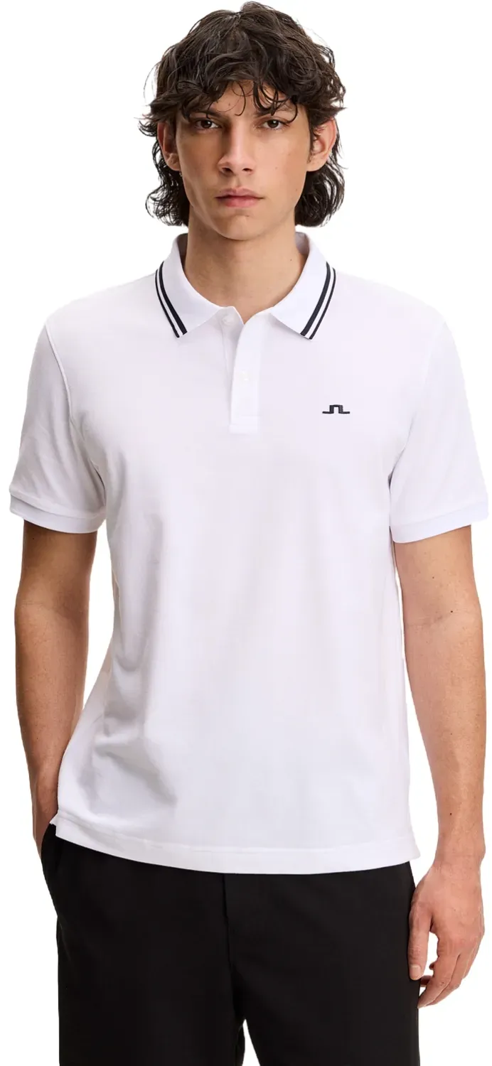 J. LINDEBERG Polo Joey Tipping, weiss