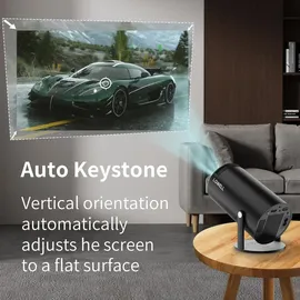 lqwell LQWELL® Beamer, Mini Projektor, unterstützt WiFi, BT5.0 mit Android OS 11, Auto Trapezkorrektur, 220-Grad-Winkel, 150-Zoll-Display für Phone/PC/Xbox, hdmi, 2025 Upgrade