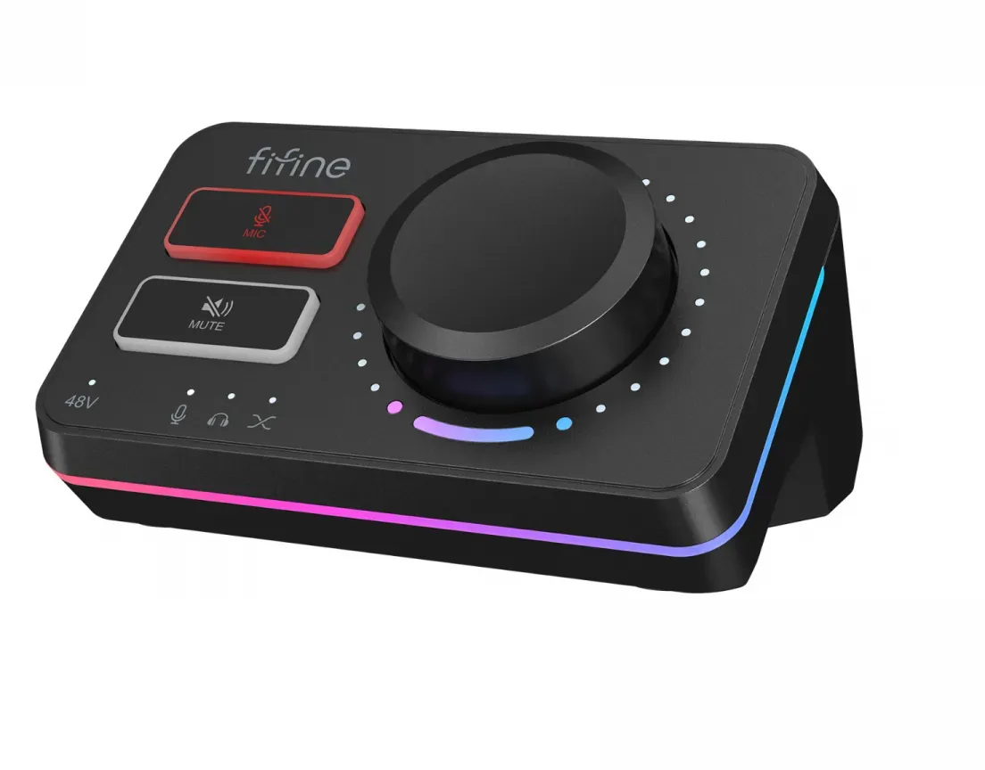 Fifine AmpliGame SC9 Audio Mixer - Schwarz