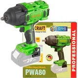 PROCRAFT PWA80bb Akku Schlagschrauber 20 V 1600 Nm 1/2" Brushless Solo - ohne Akku, ohne Ladegerät