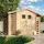 TIMBELA Gartenhaus 3,28 x 2,06 m Beige