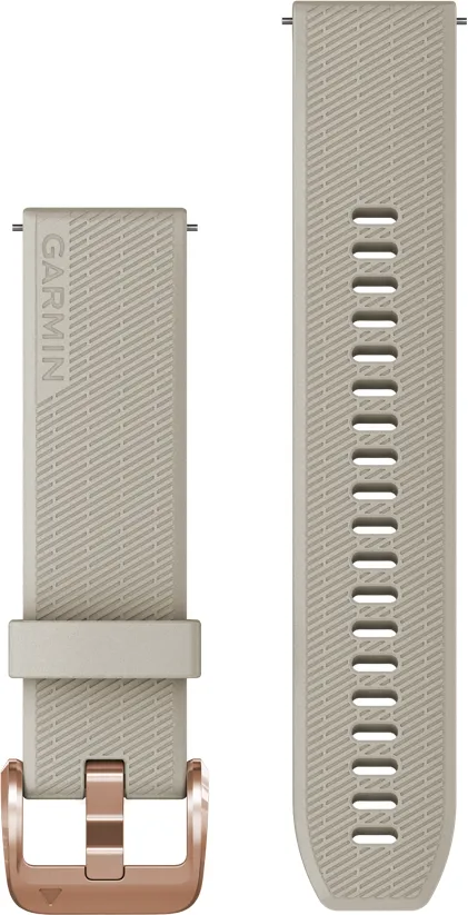 Schnellwechsel-Armband 20 mm Beige mit roségoldenen Teilen