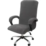 Jinfanshurich Samtplüsch Bürostuhl Bezug mit Armlehne Einfarbig, XL Stretch Bezug für Bürostuhl Elastische Stuhlhussen Spandex Office Computer Stuhlbezüge Abnehmbare für Stuhlhussen Bezug