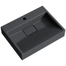 doporro Waschbecken Aufsatzwaschbecken Mineralguss Hängewaschbecken mit Nano-beschichtung inkl. Ablaufgarnitur Col19