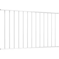 vidaXL Zaunelement 100 x 163 cm Weiß/Stahl
