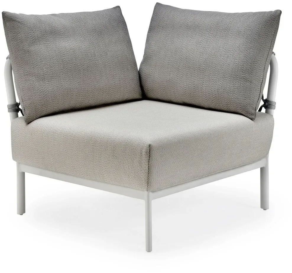 Loungesystem Caro Eckmodul 90 ° - 301 - weiß wetterfest 626 - anthracite