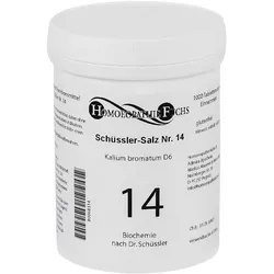 HOMOEOPATHJIEFUCHS Schüssler-Salz Nummer 14 Kalium bromatum D6 Biochemie 1000 St Tabletten