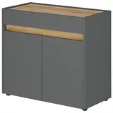 Lomadox CRISP-61 Büroschrank 80 x 70 x 40 cm Grau