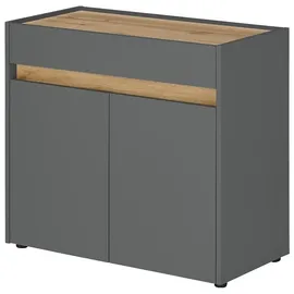 Lomadox CRISP-61 Büroschrank 80 x 70 x 40 cm Grau