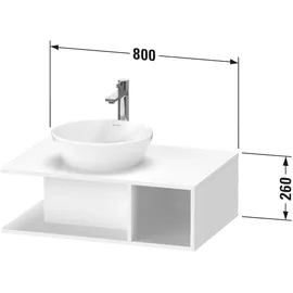 Duravit Waschtischunterschrank 80 x 26 cm Eiche Schwarz Matt