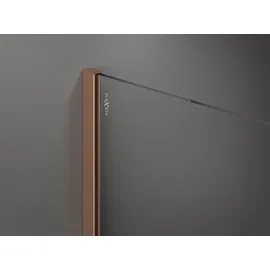 Mexen Kioto Duschtrennwand Walk-in 120 x 200 cm, Spiegel 8 mm, gebürstetes Kupfer - 800-120-101-65-50