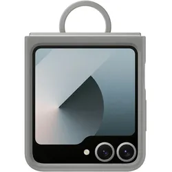 Cover für Samsung Galaxy Z Flip6  Silicone Case with Ring (Grau)
