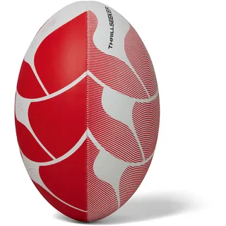 Canterbury Unisex Thrillseeker Play Rugby Ball | Standard Grip | Training Ball Rugby Ball, White/Red, 4