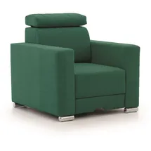 Fun Möbel Fernsehsessel CANTON Stoff 94 x 92 x 0 cm Grün mit Kissen