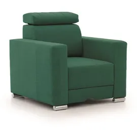 Fun Möbel Fernsehsessel CANTON Stoff 94 x 92 x 0 cm Grün mit Kissen