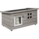 PawHut Katzenhaus mit Asphaltdach und Fenster 87 x 52 x 44cm