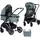 Chipolino Kinderwagen Aura 2 in 1 umbaubar Wickeltasche Sitz umkehrbar bis 22 kg tuerkis - Türkis