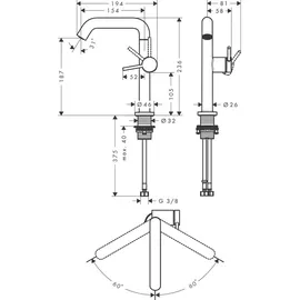 Hansgrohe Tecturis S Einhandmischer Chrom