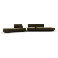 Micadoni Sofa Miley, modular 5-Sitzer ohne Armlehnen grün