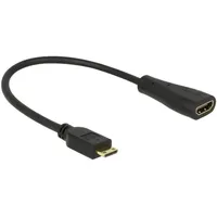 DeLock HDMI C Stecker > HDMI-A Buchse, Adapter schwarz