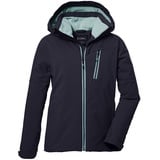 KILLTEC Mädchen Funktionsjacke mit Kapuze/Winterjacke ist wasserdicht KOW 169 GRLS JCKT, schwarz blau, 128, 40926-000