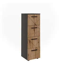 Vicco Irma Midischrank 30 x 95 cm Anthrazit/Artisan