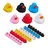 Relaxdays Badeenten 48er Set Weiß,Blau,Gelb