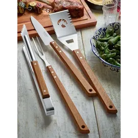 Tramontina Grillbesteck Set 3-teilig Holz silberfarben