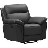 vente-unique Relaxsessel Leder 98 x 102 x 92 cm Schwarz mit Relax-Funktion