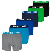 Puma Jungen Boxer Shorts, 6er Pack, » EVERYDAY BASIC BOXERS 6P ECOM Cotton Stretch Blau/Grau/Grün 170/176,