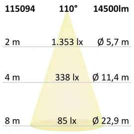 ISOLED Außenwandleuchte Aluminium 5,3 cm IP66 inkl. LED-Lampe 100W 4000K
