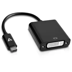 V7 Externer Videoadapter USB Type-C DVI Schwarz