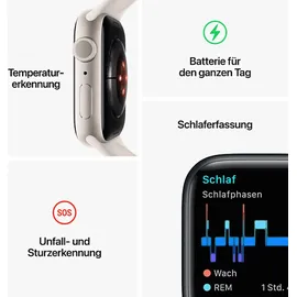 Apple Watch Series 8 GPS 45 mm Aluminiumgehäuse mitternacht, Sportarmband mitternacht