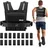 Vevor Verstellbare Gewichtsweste mit 16 Gewichtsblöcken à 0,95 kg, Trainingsweste mit Schulterpolstern und Reflexstreifen, Gewichtsweste für Krafttraining, Joggen, Fitness und Workouts Outdoor