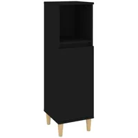 VidaXL Badschrank Schwarz 30x30x100 cm Holzwerkstoff Modell 1