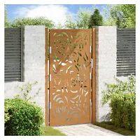 vidaXL Gartentor 105x180 cm Wetterfester Stahl Flammen-Design