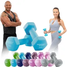 MIWEBA Neopren Gymnastikhanteln 2er-Set 0,5-10 kg türkis