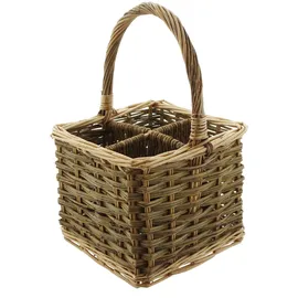 Frank Flechtwaren Flaschenkorb Weidengeflecht 25 x 25 x 21 cm 4-tlg. grün