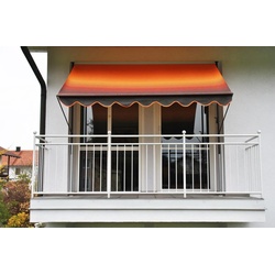 ANGERER Freizeitmöbel GmbH Klemmmarkise Angerer Klemmmarkise orange/braun 300 cm Markise Balkon braun