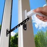 Verstellbarer Fensterstopper Ohne Bohren, Sichere Verriegelung Für Babys Und Haustiere, Kindersicherung Für Fenster (schwarz)
