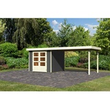 Karibu Gartenhaus Askola 3,5 mit 280 cm Schleppdach – 19 mm-242 x 262