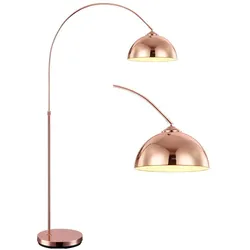 LED Bogen Steh Lampe Stand Leuchte Kupfer-Farbe Beleuchtung Fußtrittschalter Höhenverstellbar Wohn- Schlaf- Ess- Zimmer