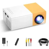 Welikera Mini Beamer, YG300 Pro-Mini-Projektor, Tragbarer Filmprojektor 1080p Unterstützt für Kindergeschenk, Heimkino, kompatibel mit Laptop / U-Disks /... - Weiß